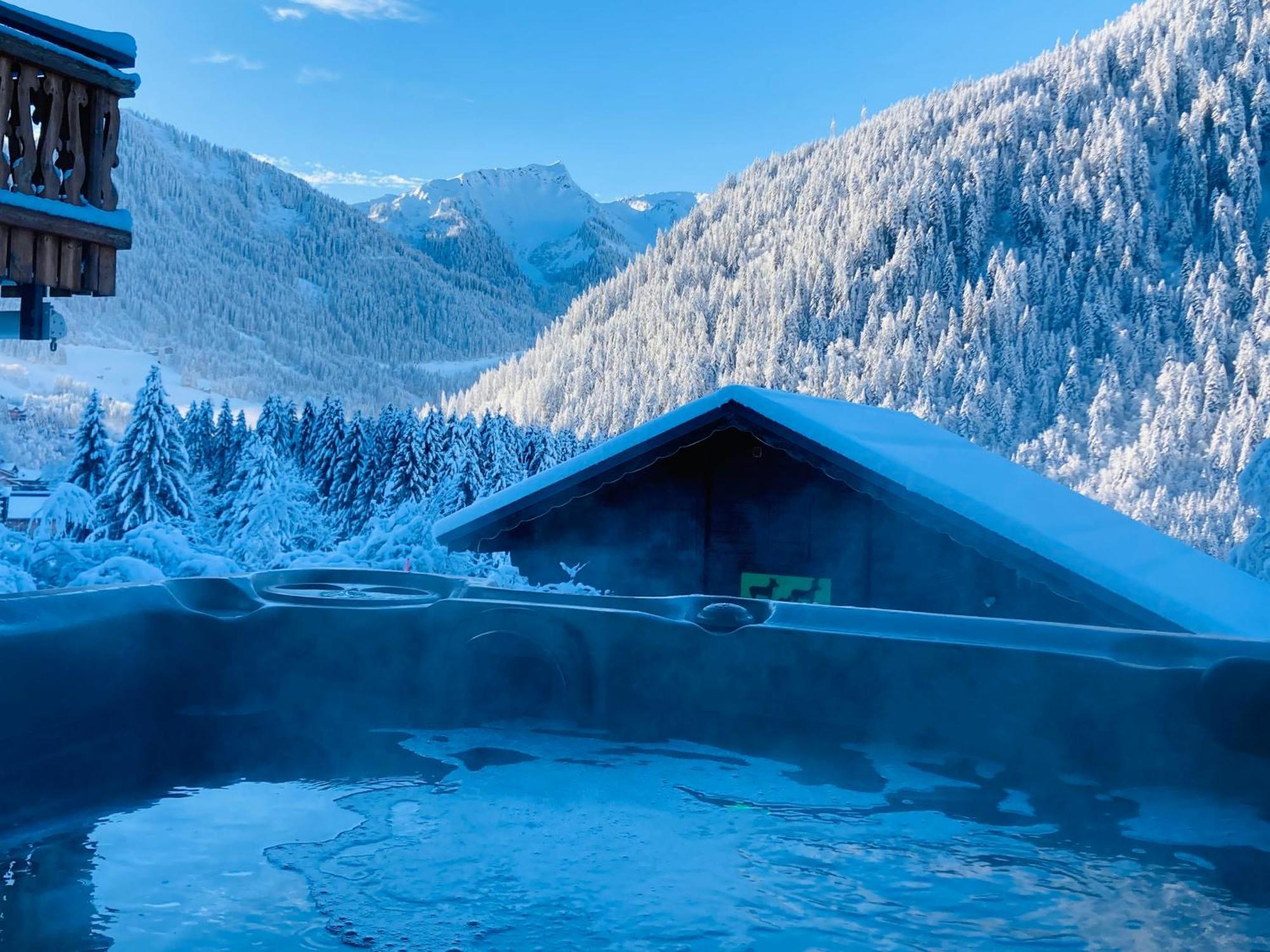 Chalet Individuel 8 Pers A Chatel Porte Du Soleil Avec Jacuzzi Exterieur Exterior photo